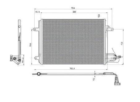 Конденсер кондиціонера PROFIT 9570C1