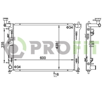 Радіатор охолоджування РАДИАТОР KIA CEED 07- (1.4, 1.6, 2.0) (+/-AC) (AT) -ua PROFIT PR 2910A2