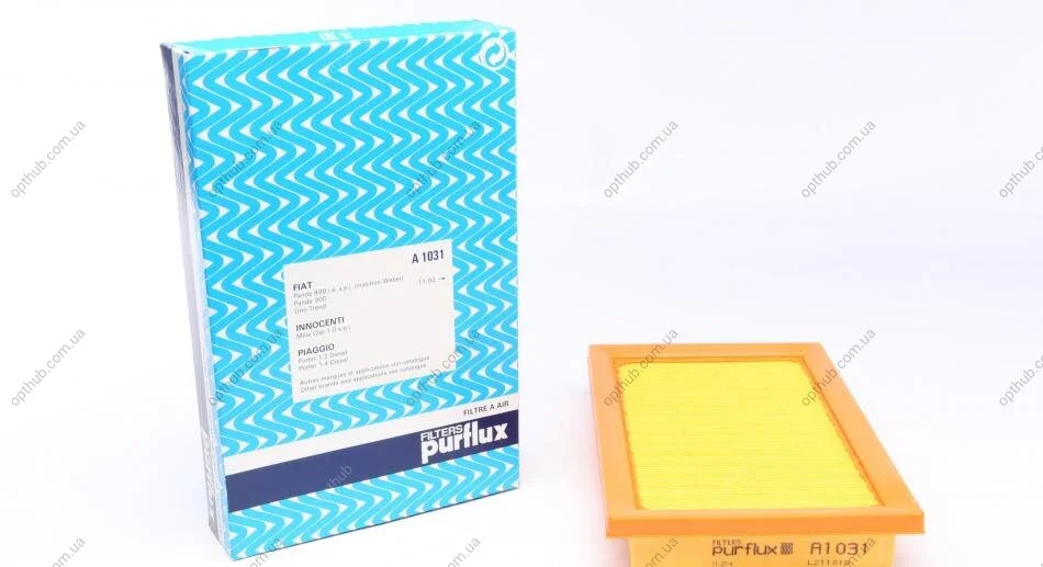 Фільтр повітряний Fiat Panda I 0.9 80-03 PURFLUX UA63 Purflux A1031 (фото 1)