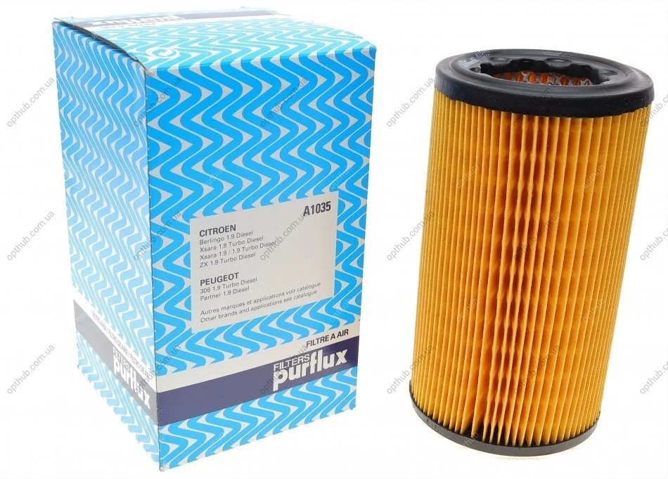 Фильтр повитряний Citroen Berlingo/Peugeot Partner 1.8/1.9D 97-02 PURFLUX UA63 Purflux A1035 (фото 1)