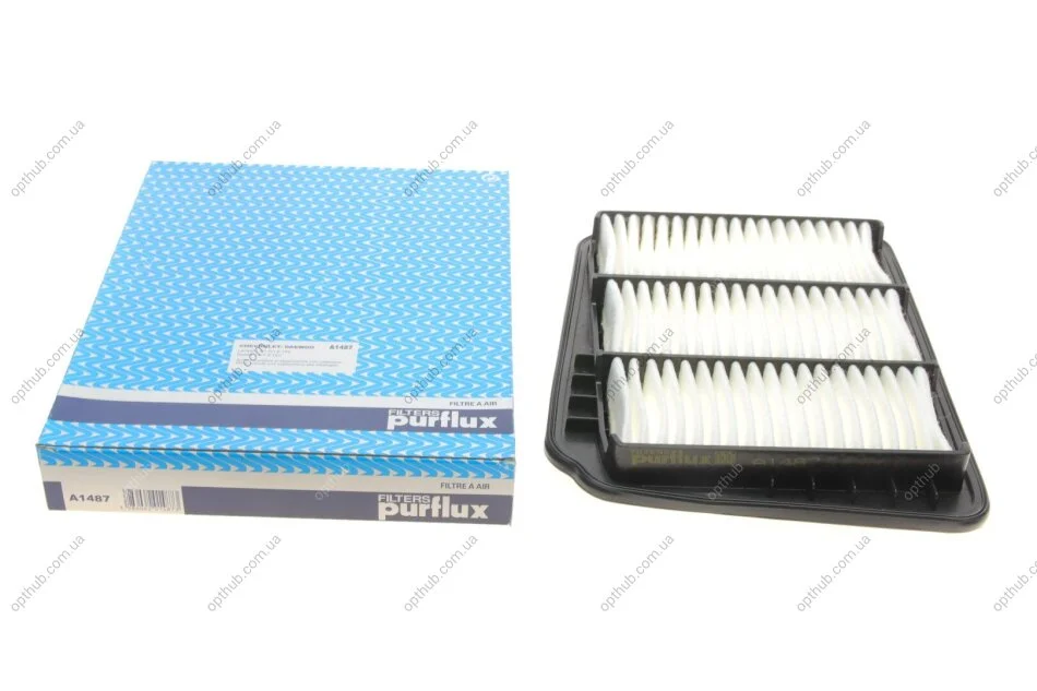 Фільтр повітряний Chevrolet Lacetti/Daewoo Nubira 1.4-1.8 03- PURFLUX UA63 Purflux A1487 (фото 1)