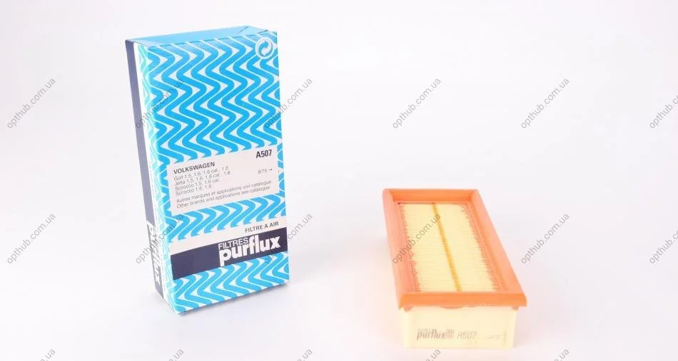 Фільтр повітряний VW Passat/Golf/Jetta 1.5-1.8 74-93 PURFLUX UA63 Purflux A507 (фото 1)