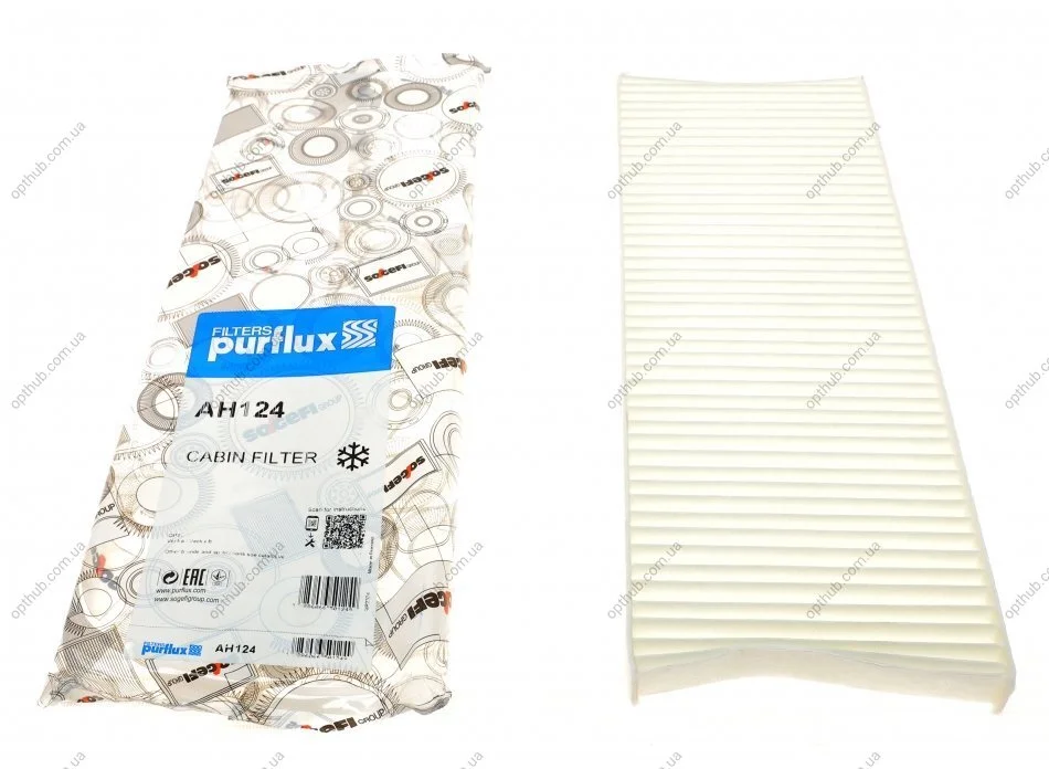 Фильтр салона Opel Vectra B 1.6/1.8i 16V PURFLUX UA63 Purflux AH124 (фото 1)