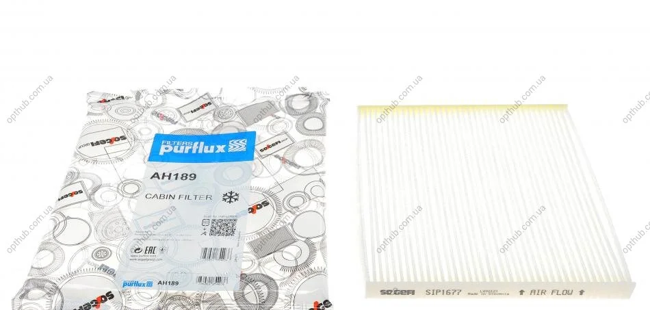 Фільтр салону Toyota Avensis/Corolla 00- PURFLUX UA63 Purflux AH189 (фото 1)