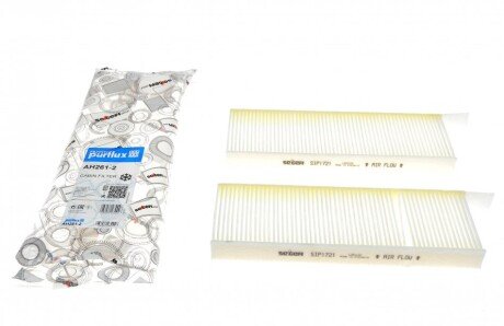 Фільтр салону Citroen Berlingo/Peugeot Partner 08- (к-кт 2шт.) UA63 Purflux AH261-2