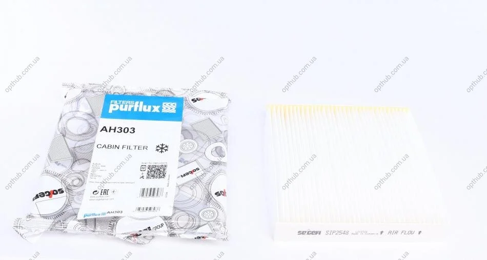 Фільтр салону Suzuki Swift 05-/Honda Jazz II 02-08 PURFLUX UA63 Purflux AH303 (фото 1)