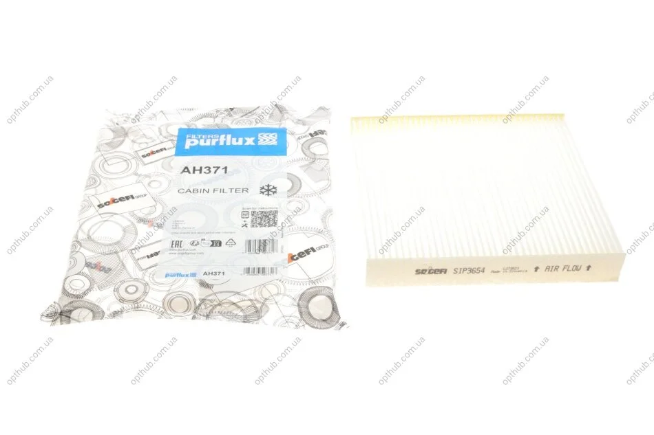 Фільтр салону Fiat Panda/500/500e 06- PURFLUX UA63 Purflux AH371 (фото 1)