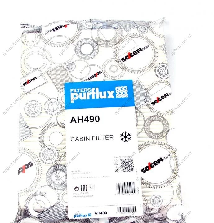 Фільтр салону Hyundai Santa Fe 2.0-2.2CRDI/2.4 09-12 PURFLUX UA63 Purflux AH490 (фото 1)