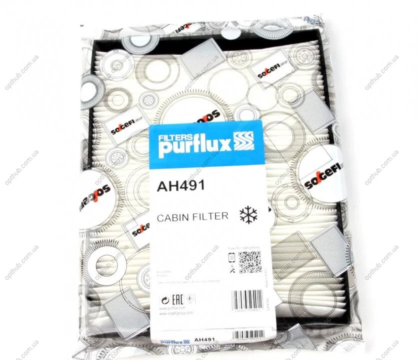 Фільтр салону PURFLUX Purflux AH491 (фото 1)