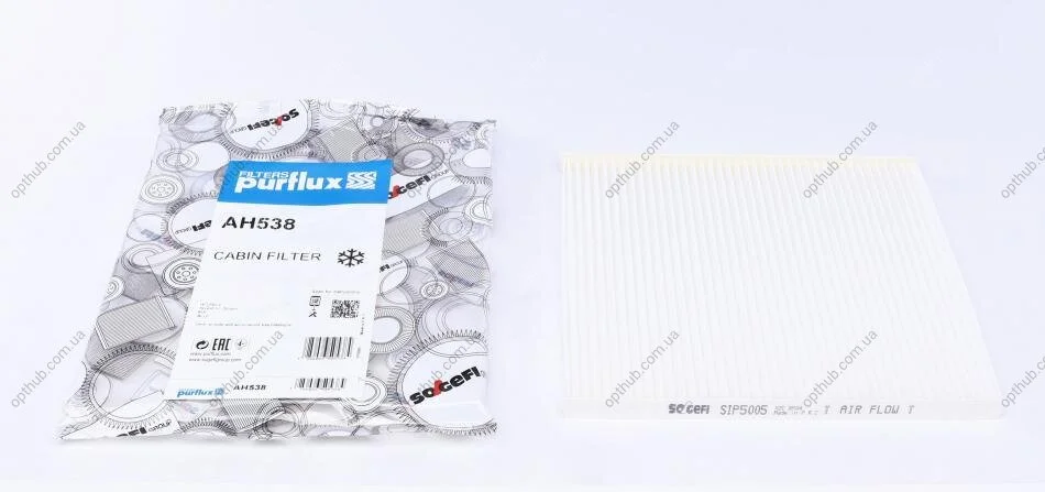 Фільтр салону Hyundai Accent/Solaris 1.4/1.6 10-/Kia Rio III 11- PURFLUX UA63 Purflux AH538 (фото 1)