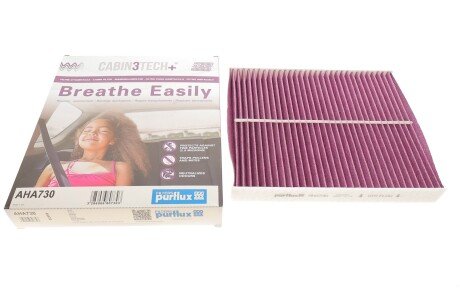 Фільтр салону VW Polo 1.0TSI/2.0GTI/Seat Ibiza 1.0TSI/1.6TDI 17- (антибактеріальний) (opt-om) Purflux AHA730