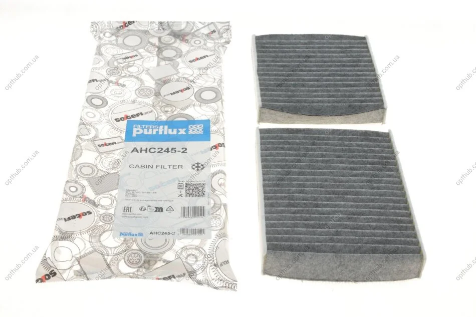 Фільтр салону Citroen C3/Peugeot 207/208 09- (вугільний) PURFLUX UA63 Purflux AHC245-2 (фото 1)