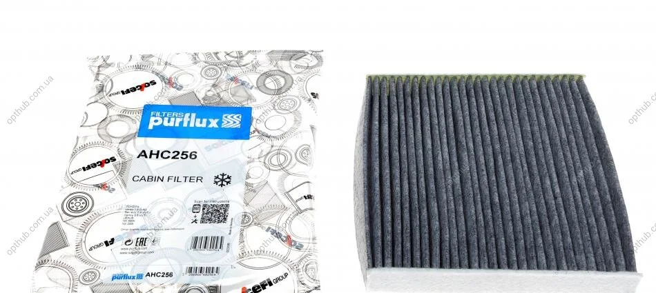 Фільтр салону Toyota Auris/Yaris 05- (вугільний) PURFLUX UA63 Purflux AHC256 (фото 1)