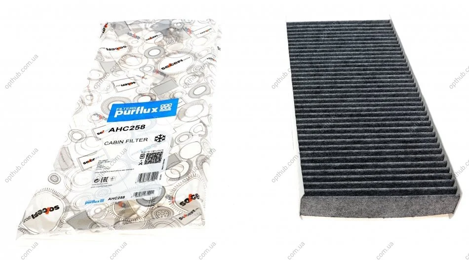 Фільтр салону Fiat Scudo/Citroen Jumpy/Peugeot Expert 1.6-2.0 HDi 07- (вугільний) PURFLUX UA63 Purflux AHC258 (фото 1)