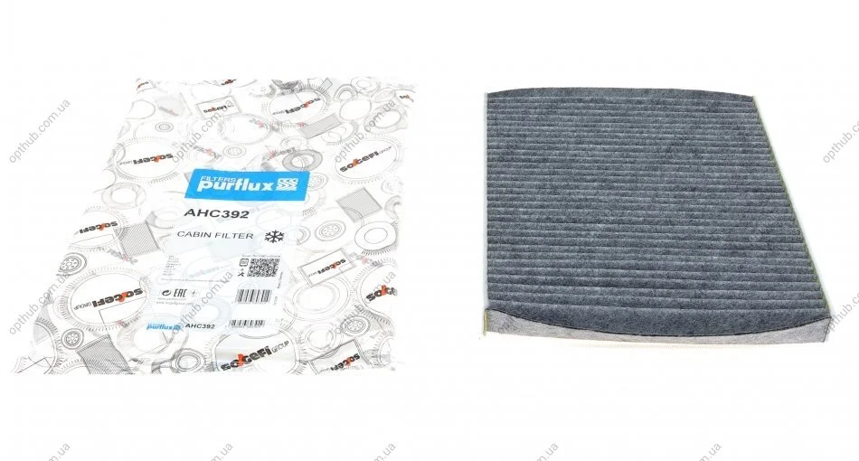 Фільтр салону VW Golf 1.2-1.4TSI/1.6-2.0TDI 12- (вугільний) PURFLUX UA63 Purflux AHC392 (фото 1)