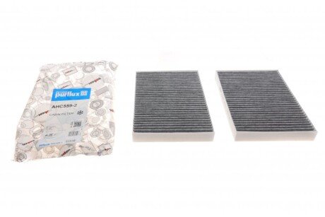 Фільтр салону MB S-class (W221/W222/V222/X222/C215-C217) 05-19 (вугільний) (к-кт 2шт.) (opt-om) Purflux AHC559-2