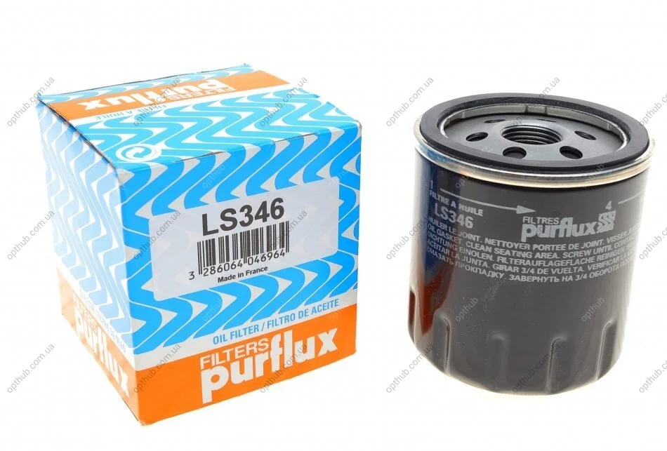 Фільтр масляний Citroen Berlingo/Peugeot Partner/Fiat Scudo 1.8/1.9D/1.4i/1.8i 96-99 PURFLUX UA63 Purflux LS346 (фото 1)