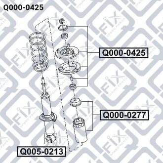 Опора амортизатора Q-fix Q0000425