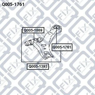 Сайлентблок задний переднего рычага Q-fix Q0051761