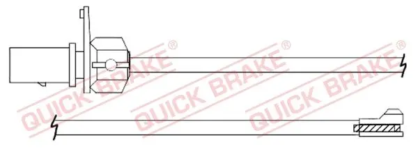 Датчик зносу гальмівних колодок задн AUDI Q5 2.0-3.0D 11.08-05.17 Qb WS 0358 A (фото 1)