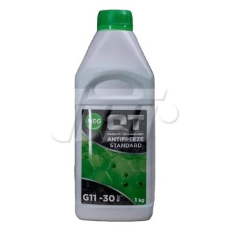 Антифриз QT MEG STANDARD -30 G11 зелений 1кг QT-OIL QT552301