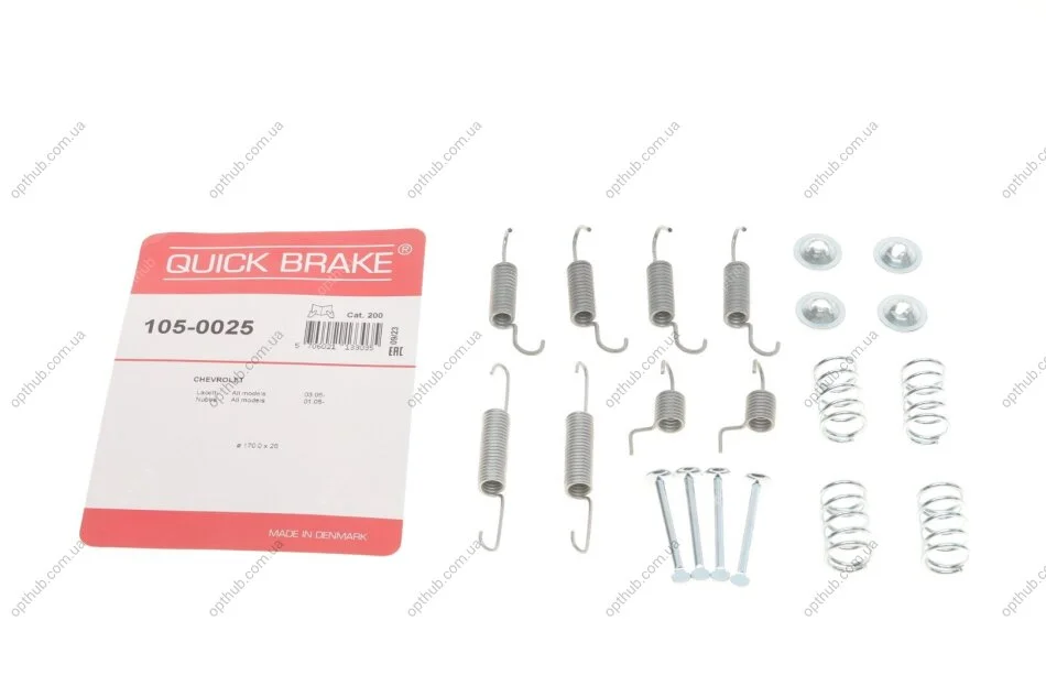 Комплект пружинок колодок ручника Chevrolet Lacetti/Nubira 1.4-2.0D 05- (Sumitomo) (opt-om) QUICK BRAKE 105-0025 (фото 1)