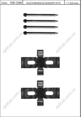 Монтажний к-кт гальмівних колодок SEAT IBIZA -ua QUICK BRAKE 109-1248 (фото 1)