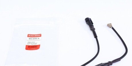 Датчик зносу гальмівних колодок (передніх) Iveco Daily III/IV 06-11 (L=210mm) К-кт 2 шт. UA63 QUICK BRAKE WS 0245 A
