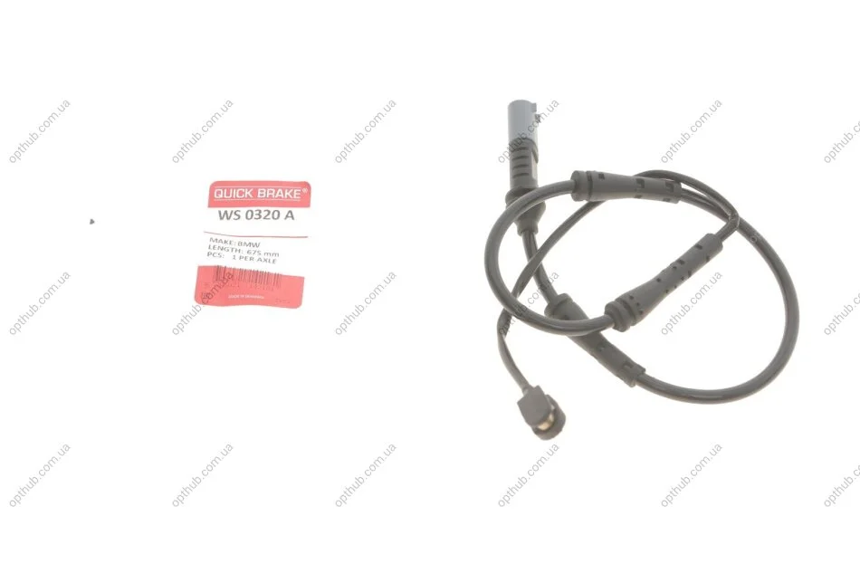 Датчик зносу гальмівних колодок (передніх) BMW 1 (F20)/2 (F22)/3 (F30) 1.6-4.0 10- UA63 QUICK BRAKE WS 0320 A (фото 1)