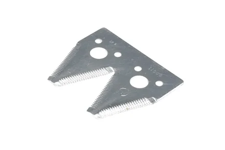 Сегмент ножа жатки подвійний JD600, 102х83х3; d=10,5 мм. дрібна насічка, 22зуба (Н153329) (Radura) RADURA 80011.03