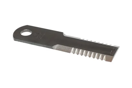 Ніж подрібнювача рухомий JD зубчастий 187X50X5 d=19,6 (AH213459, H212698) (Radura) RADURA A009H