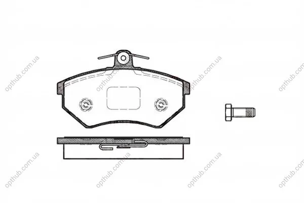Колодки тормозные дисковые передние SEAT CORDOBA 96-,IBIZA 99-,TOLEDO 94-,AUDI A4 96-;VW GOLF 92-98,PASSA REMSA 0134.40 (фото 1)