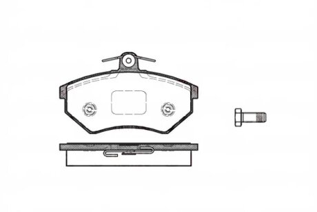 Колодки тормозные дисковые передние SEAT CORDOBA 96-,IBIZA 99-,TOLEDO 94-,AUDI A4 96-;VW GOLF 92-98,PASSA REMSA 0134.40
