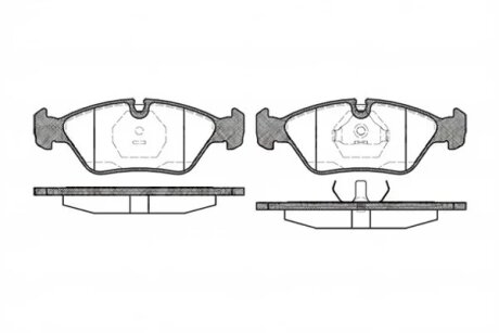 Колодки гальмівні дискові ПЕРЕДН BMW 3(E30)/5(E28)/6(E24) 01.1985-,PORSCHE 928 08.1983- -ua REMSA 0139.00