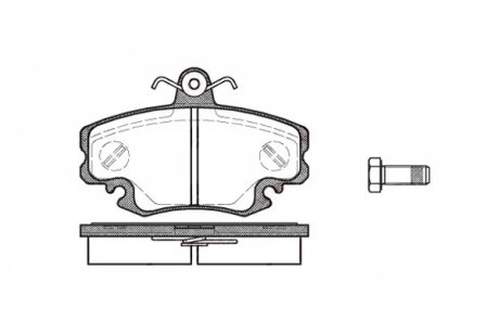 Колодки гальмівні дискові ПЕРЕДН PEUGEOT 205, 305, 309 / RENAUL -ua REMSA 0141.10