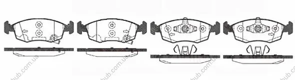 Колодки тормозные дисковые передние FIAT PANDA 1.2 1.3D 2012- REMSA 0172.50 (фото 1)