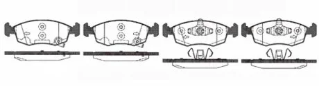 Колодки гальмівні дискові ПЕРЕДН FIAT PANDA 1.2 1.3D 2012- -ua REMSA 0172.50
