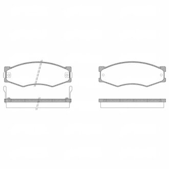 Колодка гальм. диск. NISSAN BLUEBIRD, TERRANO, VANETTE передн. REMSA 0184.02