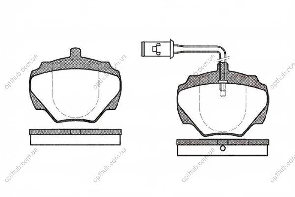 Колодки тормозные дисковые задние LANDROVER DISCOVERY I 2.0-3.9 -98 REMSA 0222.01 (фото 1)