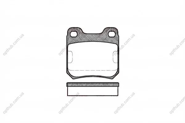 Колодки гальмівні дискові ЗАДН OPEL OMEGA A -94,OMEGA B 94-,VECTRA B 95-;SAAB 900 93-,9-3 98-,9-5 97- -ua REMSA 0239.00 (фото 1)