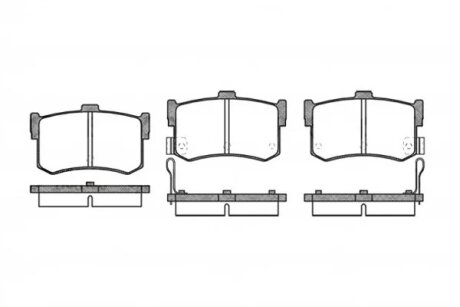 Колодки гальмівні дискові ЗАДН HYUNDAI SONATA II 1,8 2,0 3,0 93-96 REMSA 0242.02