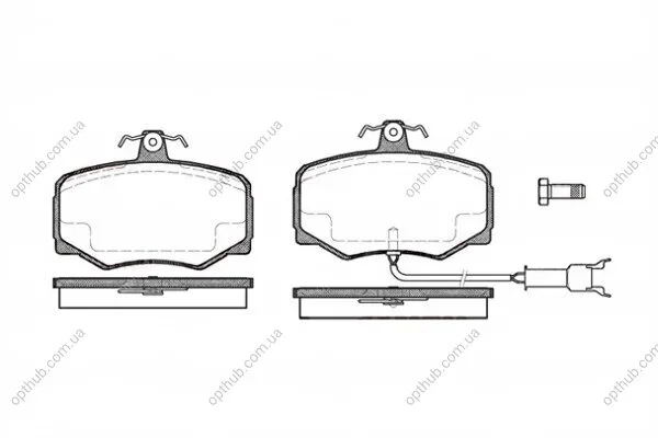 Колодки тормозные дисковые передние JAGUAR SOVEREIGN JAGUAR, XJ12, XJ220, XJ6, XJR REMSA 0246.12 (фото 1)