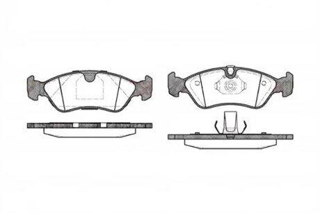 Колодки гальмівні дискові ПЕРЕДН OPEL ASCONA C/ASTRA F/KADETT E/ OMEGA A/VECTRA A /VECTRA B 01.1989-,D REMSA 0286.50