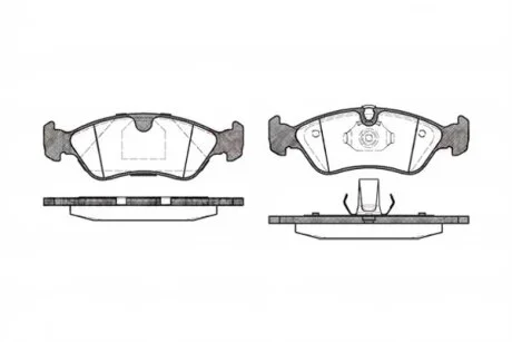 Колодки гальмівні дискові ПЕРЕДН OPEL ASCONA C/ASTRA F/KADETT E/ OMEGA A/VECTRA A /VECTRA B 01.1989-,D REMSA 0286.50