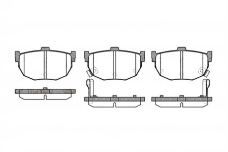 Колодки гальмівні дискові ЗАДН HYUNDAI COUPE 1,6 2,0 2,7 ELANTRA 1,6 1,8 2,0 02- KIA CERATO 1,5 1,6 2, -ua REMSA 0294.32