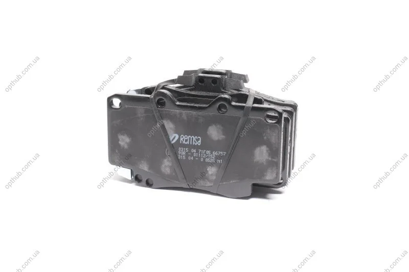 Колодки гальмівні дискові ПЕРЕДН TOYOTA HILUX 2,4 2,4TD 2,8D 98- LANDCRUISER 2,4D 2,4 3,0D 4,2D 90- -ua REMSA 0315.04 (фото 1)