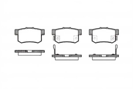 Колодки гальмівні дискові ЗАДН HONDA ACCORD,CIVIC, CRZ, INSIGHT,LEGEND 1.3I-3.5I 16V 91.01-,10.06-/ SU -ua REMSA 0325.12
