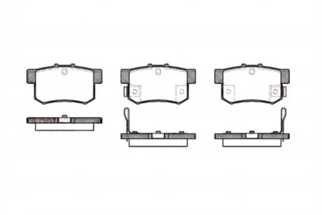 Колодки гальмівні дискові ЗАДН HONDA ACCORD,CIVIC, CRZ, INSIGHT,LEGEND 1.3I-3.5I 16V 91.01-,10.06-/ SU -ua REMSA 0325.22
