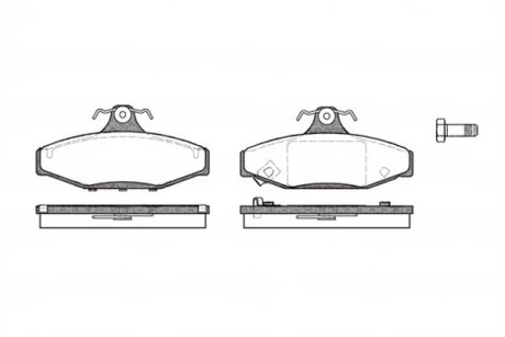 Колодки гальмівні дискові ЗАДН SSANGYONG KORANDO MUSSO 2,3 2,9 93- -ua REMSA 0335.12