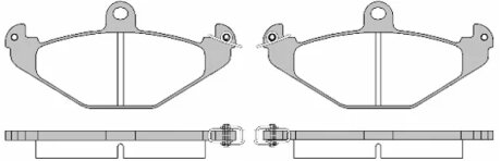 Колодки гальмівні дискові ЗАДН RENAULT 21/ESPACE /LAGUNA/SAFRANE 02.1990-,CHRYSLER VIPER 07.1998- -ua REMSA 0345.00
